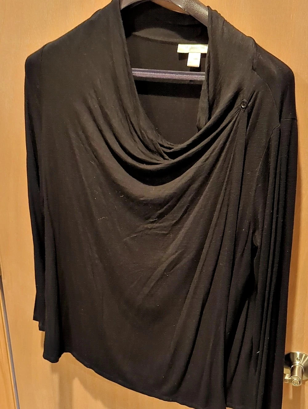 Motherhood Maternity Black Cowl Neck Maternity/Nursing Tunic Size L/XL